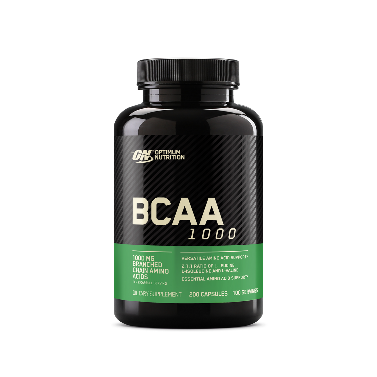 Optimum Nutrition BCAA 1000 dietary supplement, 60 capsules, supports amino acid intake