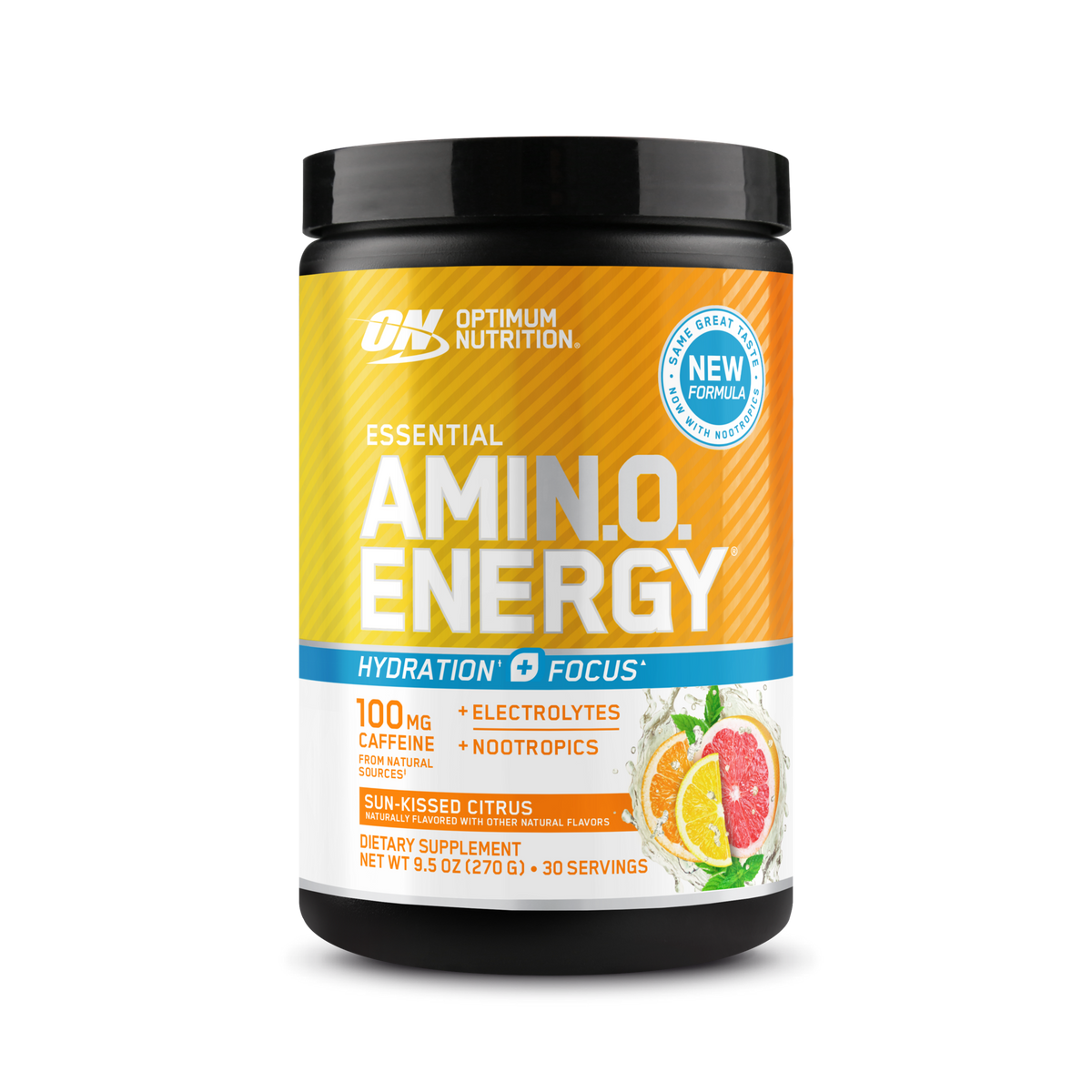 Optimum Nutrition Essential Amino Energy powder, 0.6 lb, Sun-Kissed Citrus flavor, 30 servings